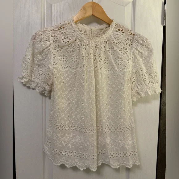 Ulla Johnson White Lace Blouse - Picture 1 of 5